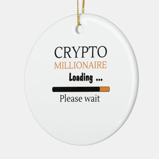 Crypto Millionaire Loading grappige trading nft Keramisch Ornament (Links)