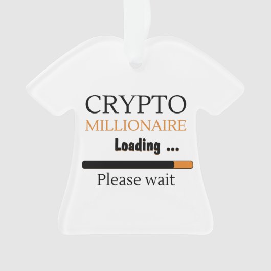 Crypto Millionaire Loading grappige trading nft Ornament (voorkant)