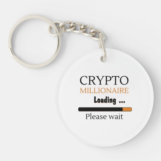 Crypto Millionaire Loading grappige trading nft Sleutelhanger (Voorkant)