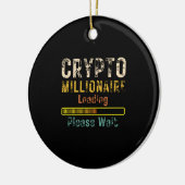 Crypto Millionaire Loading retro  Keramisch Ornament (Links)