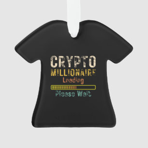 Crypto Millionaire Loading retro Ornament