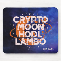 Crypto Moon Hodl Lambo Space Persoonlijke naam