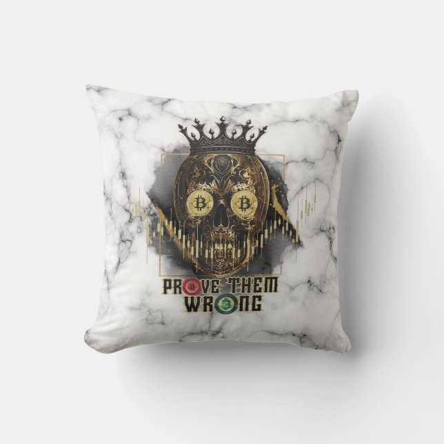 Crypto Motivation | Bitcoin | Prove them wrong  Kussen (Voorkant)