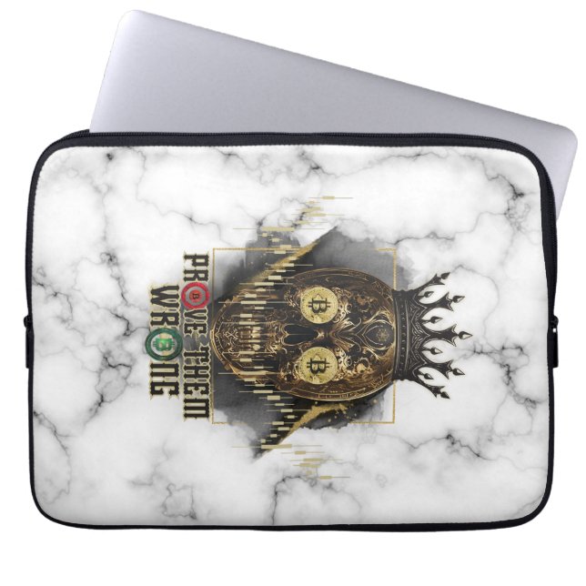 Crypto Motivation | Bitcoin | Prove them wrong  Laptop Sleeve (Voorkant)