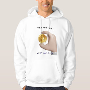 crypto munt bewerkbare quote hoodie