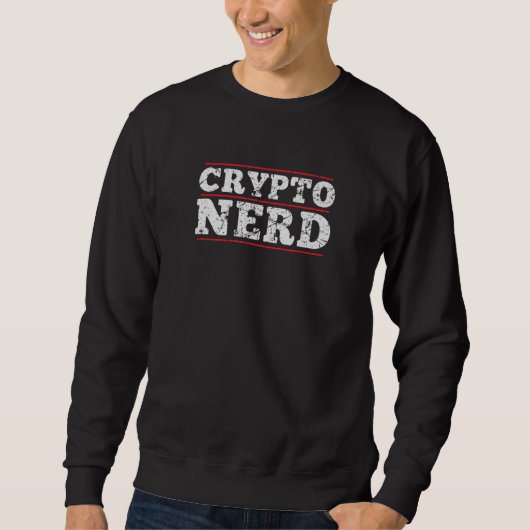Crypto Nerd Bitcoin Btc Cryptocurrency Blockchain Trui (Voorkant)