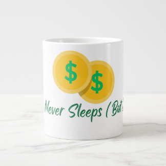Crypto Never Sleeps But I Do Mug Extra Grote Beker