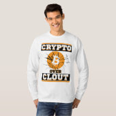 Crypto over Clout™ Bitcoin-activa over algoritmen T-shirt (Voorkant volledig)
