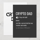 Crypto Papa Definitie Bitcoin HODL Vaderdag Feestdagenkaart (Voorkant / Achterkant)