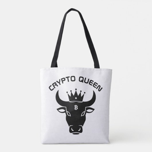 Crypto Queen gepersonaliseerd wit Draagtas (Achterkant)