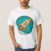 Crypto Rocket: Bitcoin naar de maan! T-shirt (Voorkant)