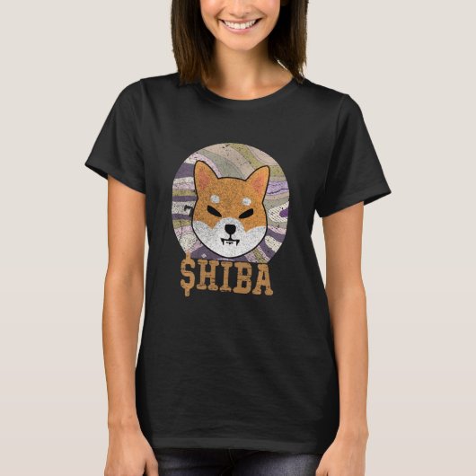 Crypto  Shiba in munt T-shirt (Voorkant)