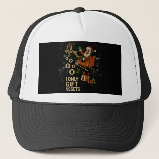 Crypto Sleigh Ride™ Santa ETH for Web3 Holiday Trucker Pet (Voorkant)