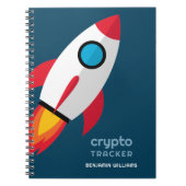 Crypto Tracker Journal met Rocket naar de maan Notitieboek (Voorkant)