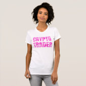 Crypto Trader Roze-Lichtroze Gradiënt T-shirt (Voorkant volledig)