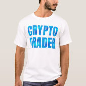 Crypto Trader Turquoise-Blue Gradient T-shirt (Voorkant)