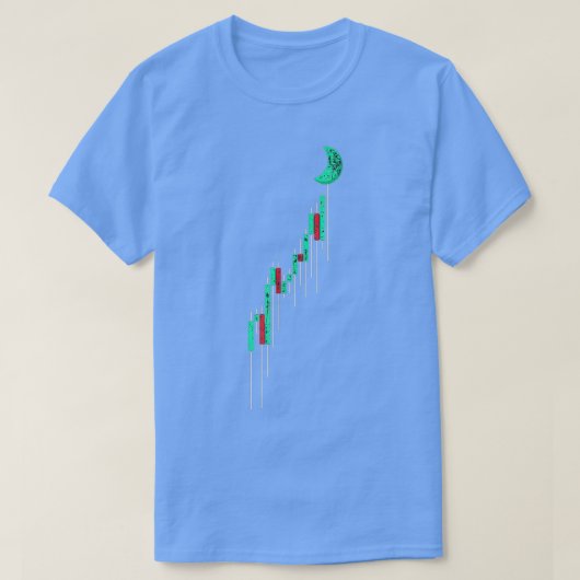 Crypto Trading  stock Chart to the Moon Pul T-shirt (Design voorkant)
