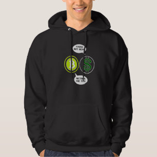 Crypto Valuta En Ouderwetse Dollar Existentiële Hoodie