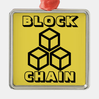 Crypto van de Keten van het Blok van Blockchain Metalen Ornament