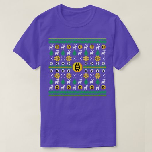 CRYPTO XMAS PATTERN T-SHIRT (Design voorkant)
