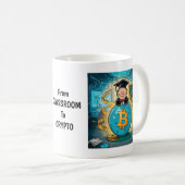 Cryptocurrency-Afstuderen gepersonaliseerd Koffiemok (Voorkant rechts)