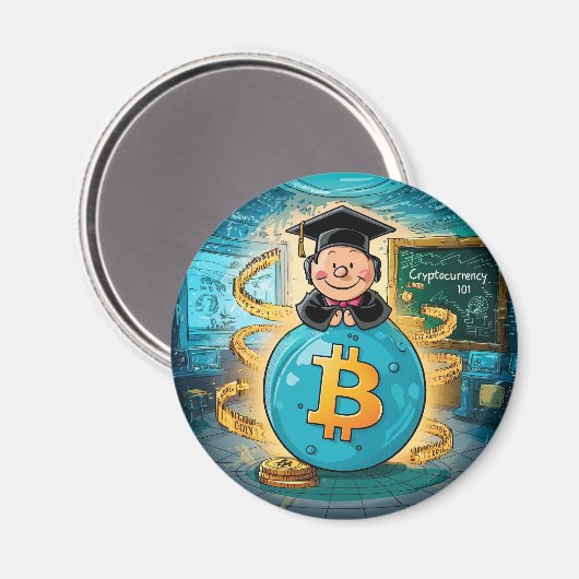 Cryptocurrency-Afstuderen Magneet (Voorkant / Achterkant)