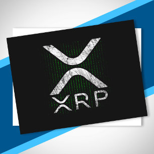 Cryptocurrency Binary Code XRP Hodlers Crypto Meme Briefkaart