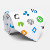 Cryptocurrency Gedekte Stropdas (Opgerold)