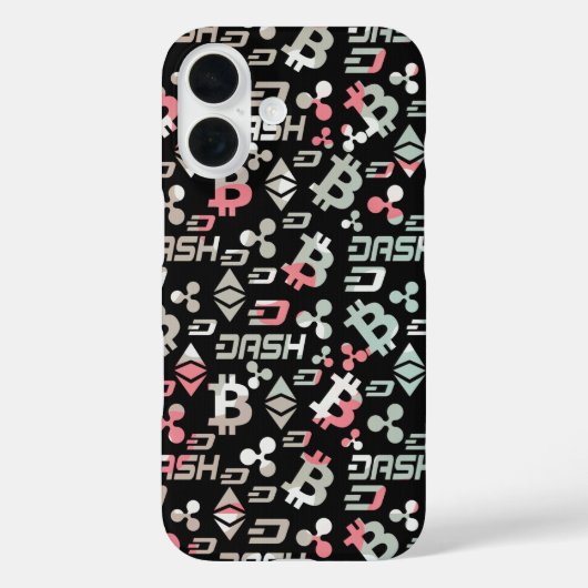 Cryptocurrency Kleurrijk Digitaal Geld Patroon Case-Mate iPhone Case (Achterkant)
