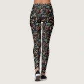 Cryptocurrency kleurrijk geldpatroon leggings (Achterkant)