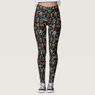 Cryptocurrency kleurrijk geldpatroon leggings