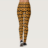 Cryptocurrency muntteken van zwarte munt leggings (Achterkant)