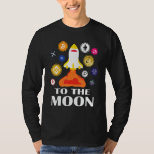 Cryptocurrency Trading Hold Stock Grafiek naar de  T-shirt