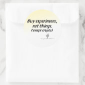 Cryptocurrency vs. Things Gold Tint Ronde Sticker (Tas)