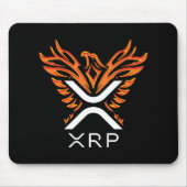 Cryptocurrency XRP Crypto Oranje Rising Phoenix Muismat (Voorkant)