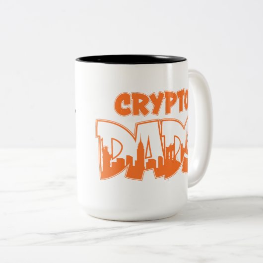 CryptoDads NFT NYC Mok met Afbeelding (Voorkant rechts)