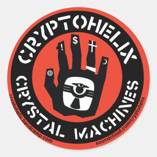 Cryptohelix - Crystal Machines sticker (Voorkant)