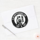 Cryptohelix - SFxSF Ronde Sticker (Envelop)