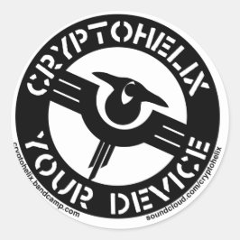 Cryptohelix - Uw apparaat Ronde Sticker