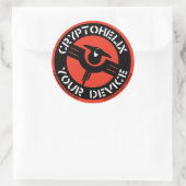 Cryptohelix - Uw apparaat - Stickers (ROOD) (Tas)