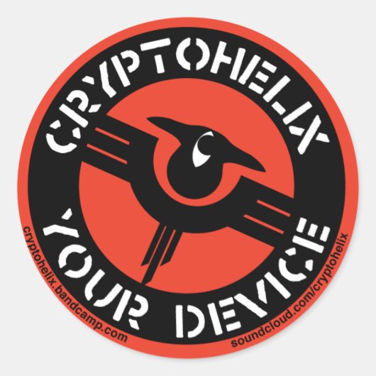Cryptohelix - Votre appareil - Stickers (RED) (Devant)