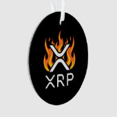Cryptomonnaie XRP Crypto Flammes Orange Feu Fondre (devant)