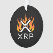 Cryptomonnaie XRP Crypto Flammes Orange Feu Fondre (devant)