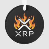 Cryptomonnaie XRP Crypto Orange Flames Flammes Fla (dos)
