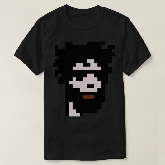 CryptoPunk 15 Mannelijke met baard- en zonnebril-k T-shirt (Design voorkant)