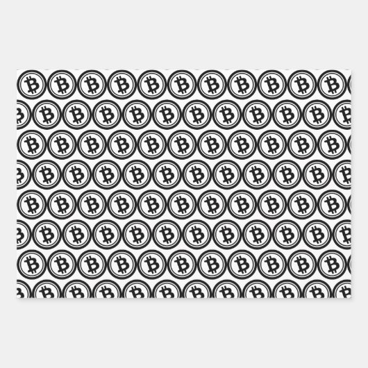 Cryptovalepatroon met bitmunt inpakpapier vel (Voorkant 3)