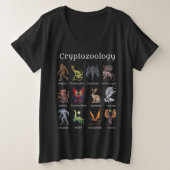 Cryptozoölogy Cryptid Creatures Grote Maat T-shirt (Design voorkant)
