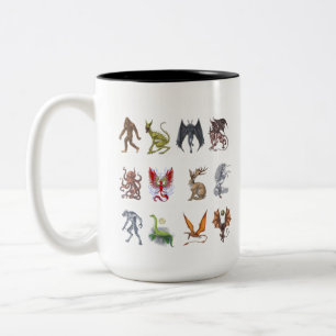 Cryptozoölogy Cryptid Creatures Tweekleurige Koffiemok