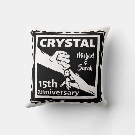 Crystal 15th bruiloft met handen kussen (Achterkant)