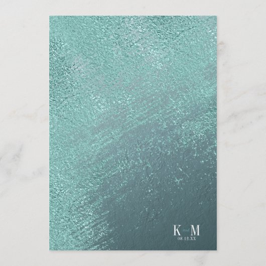 Crystal Agate Menu Mariage Turquoise ID825 (Dos)